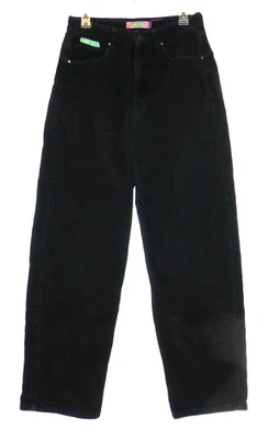 Empyre Womens Tori Corduroy Pants High Rise Baggy 90s Y2K Skater Size 6 Black - Image 1 of 4