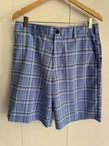 IZOD Y2K Plaid Casual Golf Shorts Flat Front Size 32 - Picture 1 of 8