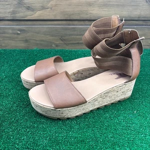 Sorel Cameron Flatform Sandal Womens US 10 Crushed Clay Ankle Strap Wedge Heel - Picture 1 of 22