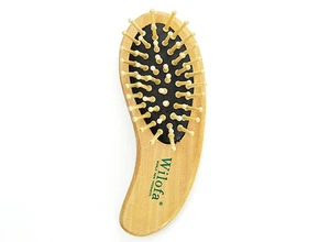 Wilofa Wooden Oval Shape Hair Comb Brush Spa Massage hairbrush - Picture 1 of 1