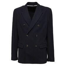 7428J giacca uomo PAOLO PECORA MILANO blue double-breasted cotton jacket man