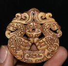China Han Dynastie Naturliche Hetian Jade Schnitzen Phoenix Phenix Yubi Yu Bi
