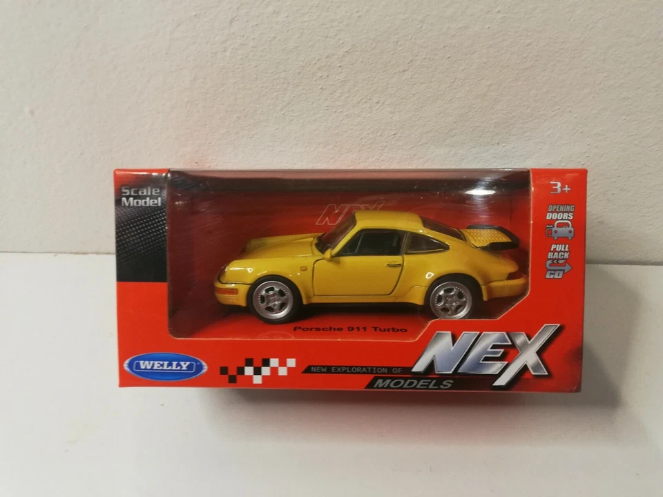 PORSCHE 911 TURBO GIALLO 1/37 NEX WELLY DIE CAST MODELS SCALE MODEL 3+ - Immagine 1 di 1