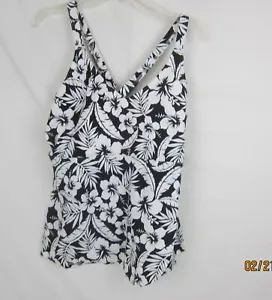 Lands End Multicolored Floral Tankini Adjustable Size 1X - Picture 1 of 14