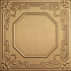 Ceiling Tiles, Glue Up 20" x 20", Decorative, Styrofoam, LISBONA Metalic GOLD - Picture 1 of 2