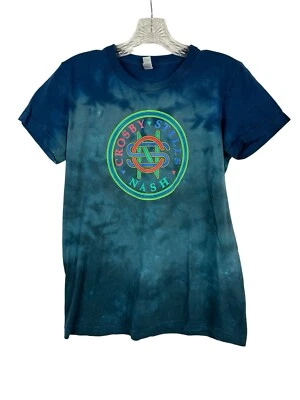 Youth Crosby Stills & Nash 2008 Summer Tour Concert T-Shirt Blue Tie-dye Large - Image 1 of 4