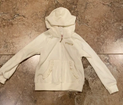 Juicy Couture Gold Cream Girl's 3T 3 Toddler Tracksuit Jacket Hoodie Hooded NEW - Image 1 of 4