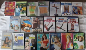 20 workout DVD lot dance yoga booty ballet pilates cardio Jillian Michaels core - Picture 1 of 7