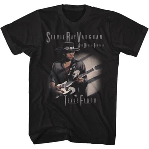 Stevie Ray Vaughan And Double Trouble Texas Flood Men's T Shirt Rock Music Merch - Picture 1 of 3