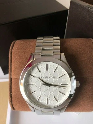 Brand New Michael Kors Women's MK3371 Silver-Tone Slim Runway Watch - Image 1 of 4