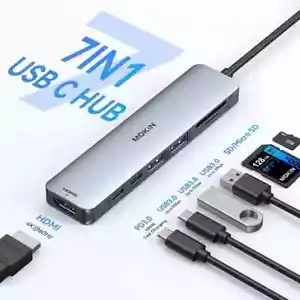 MOKiN 7-in-1 USB-C Hub, Windows, Mac. NEW & BOXED - Picture 1 of 5