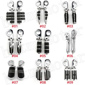 1.5 inch 1-1/2" Crash Bar Engine Guard Highway Foot Pegs For Harley Davidson - Picture 1 of 35