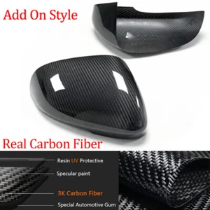 For Jaguar XE XF XK XJ I-PACE 2009-2023 Carbon Fiber Car Side Mirror Covers Caps - Picture 1 of 14