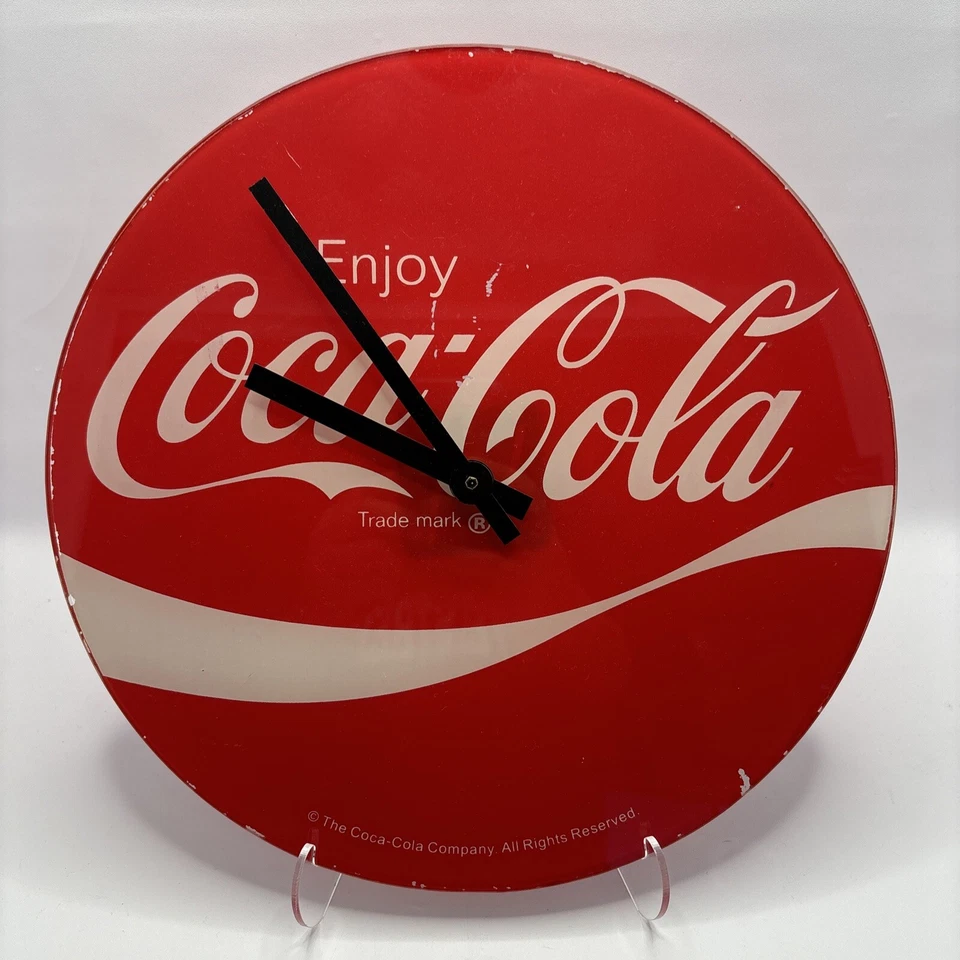 Coca-Cola Clock Glass Translucent ~12” Diameter - Working - Image 1 of 4