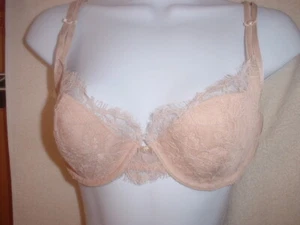 Wacoal 85424 Bordado Encaje Demi Irr Banda Semi-Perfecta Longitud 31" 40C Desnudo Nuevo Sin Etiquetas - Imagen 1 de 3