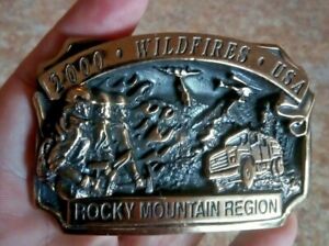 Western Heritage Co - 2000-Wildfires-USA Rocky MTN Region Belt Buckle