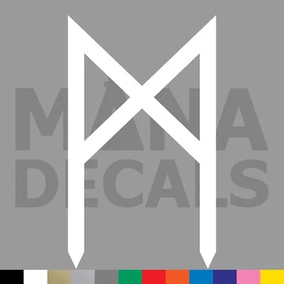 MANA DECALS Mannaz Rune Vinyl Die Cut Decal Sticker - Norse Viking Friendship Help Humanity