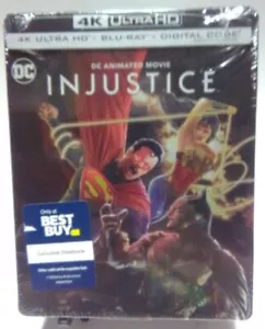 INJUSTICE (4K UHD + BLU-RAY + DIGITAL EXCLUSIVE STEELBOOK EDITION) Best Buy (D4) - Picture 1 of 3