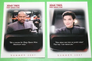 THE QUOTABLE STAR TREK DEEP SPACE NINE Promo 2 Card SET Cards P1 P2 2007 Sisko - Picture 1 of 12