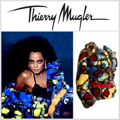 Chaqueta Abrigo THIERRY MUGLER 1985 Imitación Divertida Piel Talla 42 Pasarela Editorial DE COLECCIÓN RARA Foto 1 de 4
