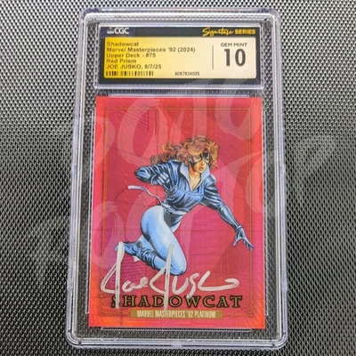 2024 Marvel Masterpieces 92 Platinum #75 Shadowcat CGC Gem Mint 10 Jusko Auto - Image 1 of 4
