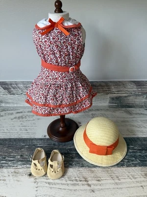 American Girl Doll KIT KITTREDGE Scooter Outfit - 18” Doll Dress Hat Shoes FLAWS - Image 1 of 4