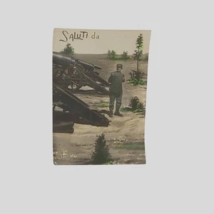 Cartolina d'epoca Artigliere Zona di guerra VG 1915 ww1 prima guerra mondiale - Picture 1 of 2