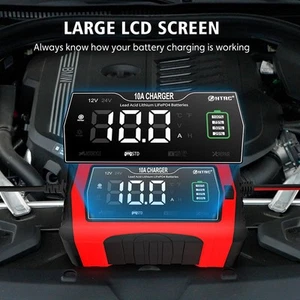 12V 24V 10A Car Smart Battery Charger For LiFePO4 UK Lead-Acid Lithium L1P3 - Picture 1 of 14