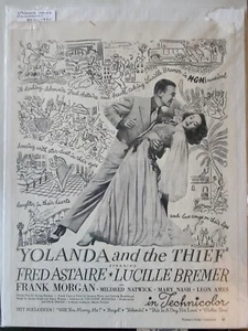 1945 Magazine Movie Ad  "Yolanda and the theif" - Picture 1 of 2