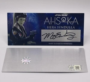 Star Wars AHSOKA Hera Syndulla 3x7 Zoll Plakette signiert SWAU COA - schwarz - Winstead - Bild 1 von 3