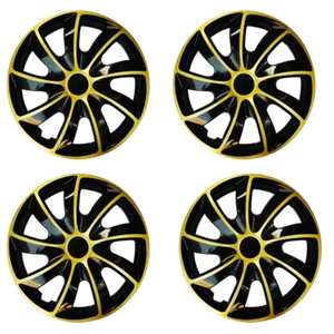 4x 15" Wheel Trims Hub Caps 15 Inch Wheel Cover Trim ABS Plastic Trim QUAD Gold - Picture 1 of 4