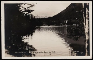 Champex Le Lac Et Les Dents Du Midi Switzerland Postcard - Picture 1 of 2