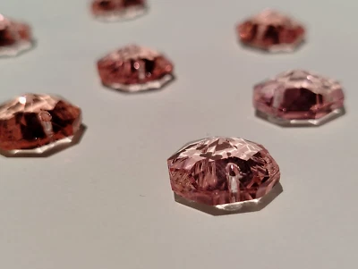 (10 piezas) COLGANTE CRISTAL OCTÁGONO, Ø 16mm, COLOR MORADO, PARA CANDELABROS Foto 1 de 4