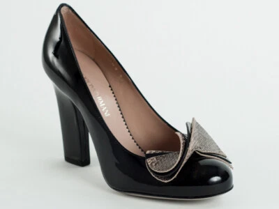 Nuevos zapatos Emporio Armani charol negro y gris talla 36 EE. UU. 6 Foto 1 de 4