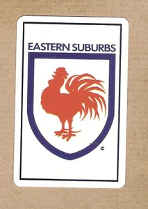 #D484. EASTERN SUBURBS ROOSTERS RUGBY LEAGUE LOGO PLAYING CARD - Picture 1 of 1