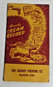 Crema láctea record Cudahy Packing Co Bedford IA folleto 1947-48 - Imagen 1 de 2