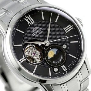 ORIENT CLASSIC SUN&MOON RN-AS0001B Orologio Meccanico Automatico Quadrante Nero 42mm - Foto 1 di 9
