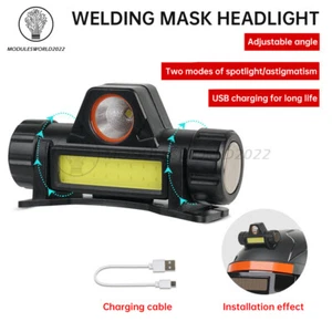Automatic Dimming Headlight For Welding Helmet USB Charging 2-Purpose Light US - Picture 1 of 13
