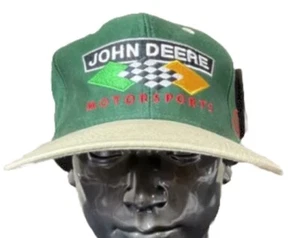 Vintage NOS John Deere Motorsports Racing Chad Little Brickyard Hat Cap NWT - Picture 1 of 6
