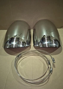 Stainless Steel Intake Covers To Suit Kenworth (Pair) - Picture 1 of 3