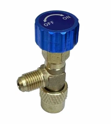Refrigerant HVAC 1/4" Charging Refilling Safety Valve Adapter For Mini Split AC