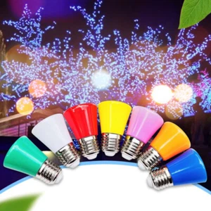 LED Colored Light Bulbs E27 B22 2W Red Yellow Blue Green White Home Decor 220V - Picture 1 of 18