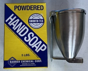 1980’s EDELSTAHL PULVER SEIFENSPENDER MODELL #500 Neu mit 5lb Box Seife - Bild 1 von 7