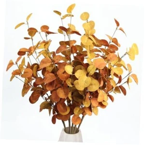 Fall Decorations Artificial Eucalyptus Stems 5Pcs Plants Autumn Fall Eucalyptus - Picture 1 of 7