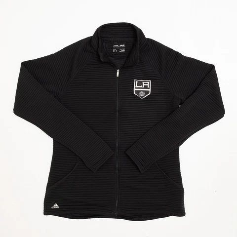 Adidas NHL Hockey LA Los Angeles Kings Full Zip Jacket Womens Size Medium Black Cover