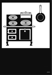 Otl Aicher - Isny Werbeplakat A2 Motiv "Herd" Design / Grafik / Piktogramme - Picture 1 of 1