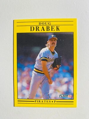 1991 FLEER #36 DOUG DRABEK NM-MT MLB BASEBALL CARD - Image 1 of 2