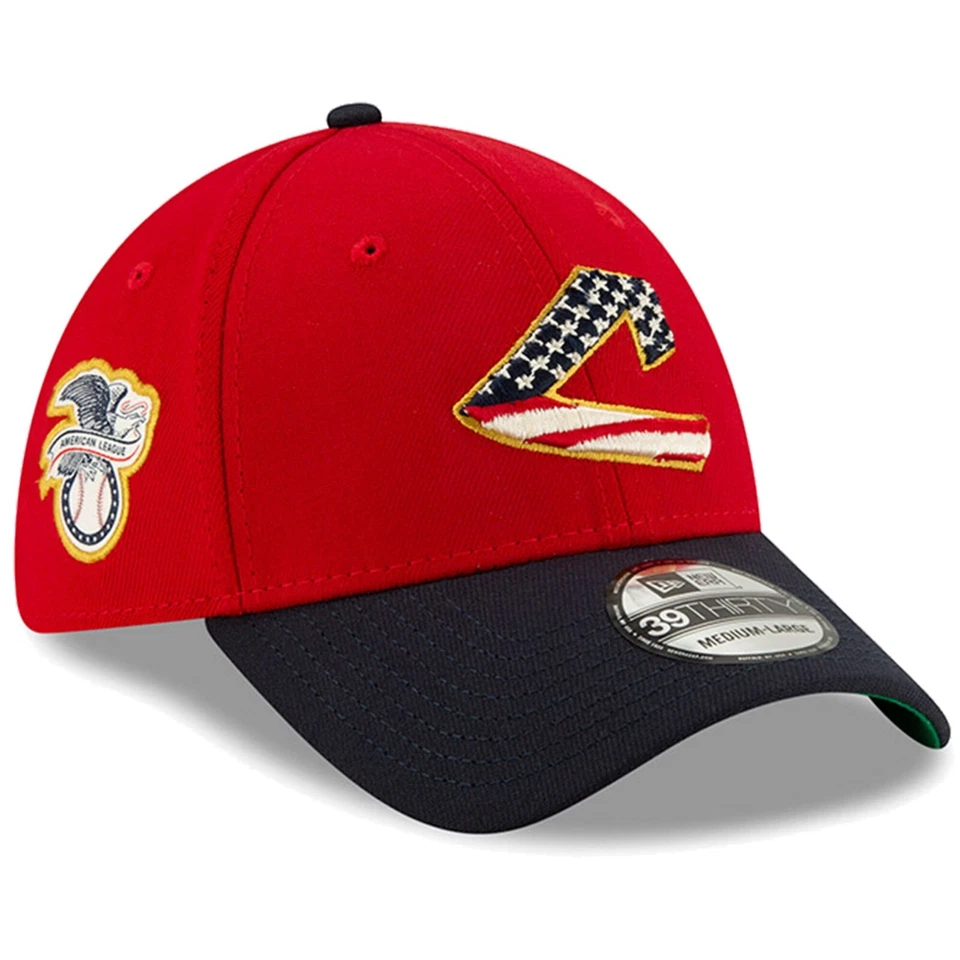 Authentic New Era MLB Stars & Stripes 4th of July Red/Navy 39THIRTY Flex Cap Hat - Image 1 of 1