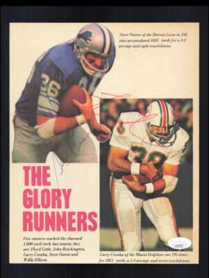 拉里·克森卡 史蒂夫·欧文斯 JSA 亲笔签名 1970 年代 8 x 10 签名复古照片 — 第 1/3 张图片