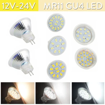 Mr11 Led Spotlight Bulb 12v 24v Gu4 Bi-pin Base 15leds 120/beam Lampada Smd5733 - Image 1 of 4